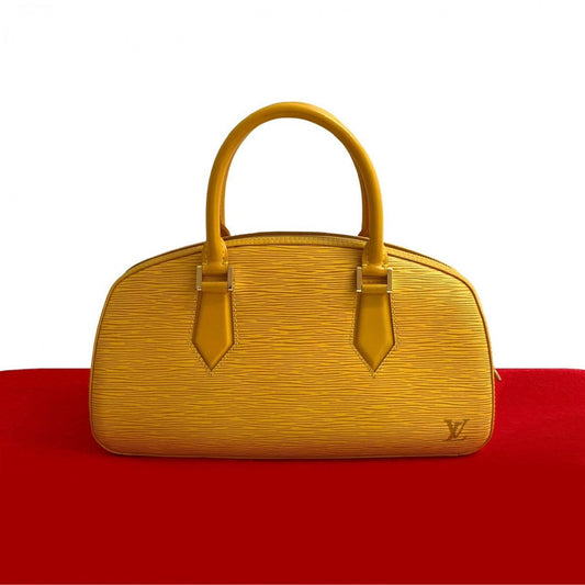 LOUIS VUITTON Handbag leather yellow Epi jasmine