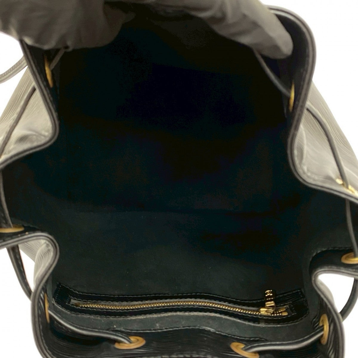 LOUIS VUITTON Shoulder Bag leather black Epi Petit Noe