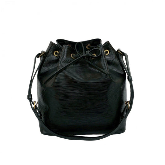 LOUIS VUITTON Shoulder Bag leather black Epi Petit Noe
