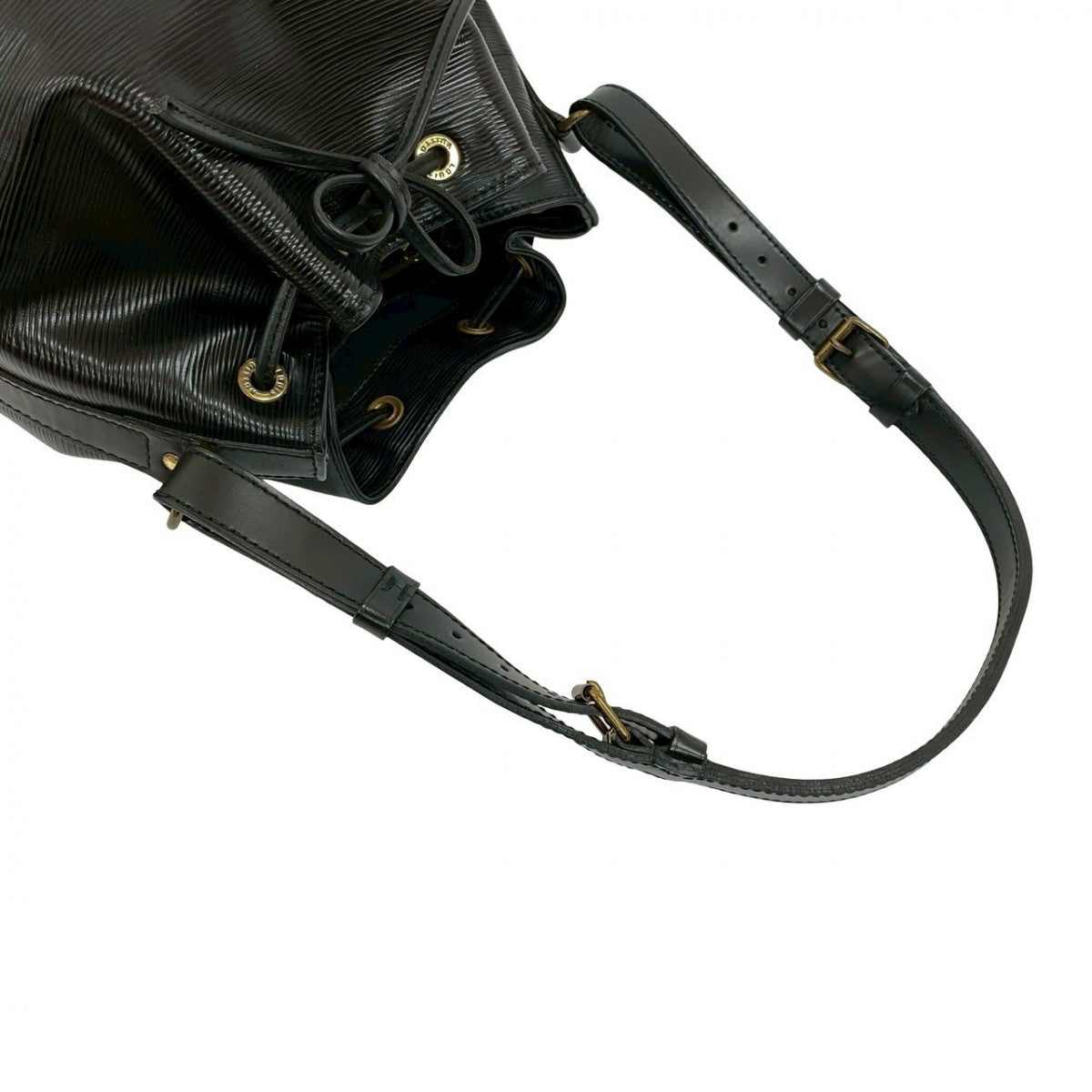 LOUIS VUITTON Shoulder Bag leather black Epi Petit Noe