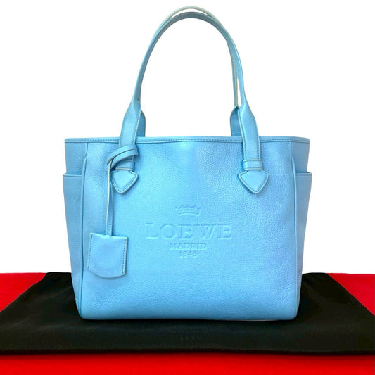 LOEWE Tote Bag leather blue Heritage