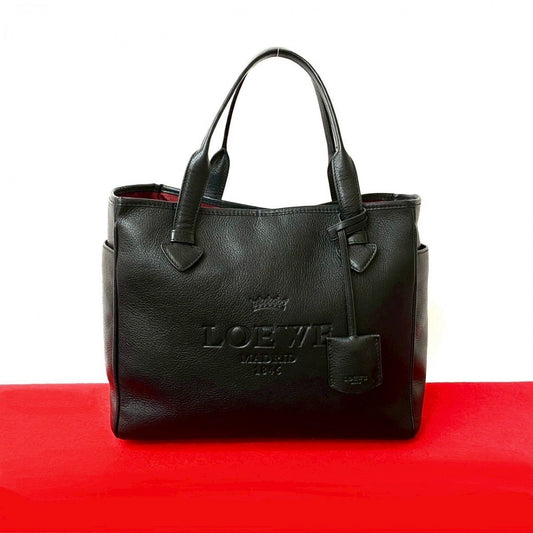 LOEWE Tote Bag leather black Heritage