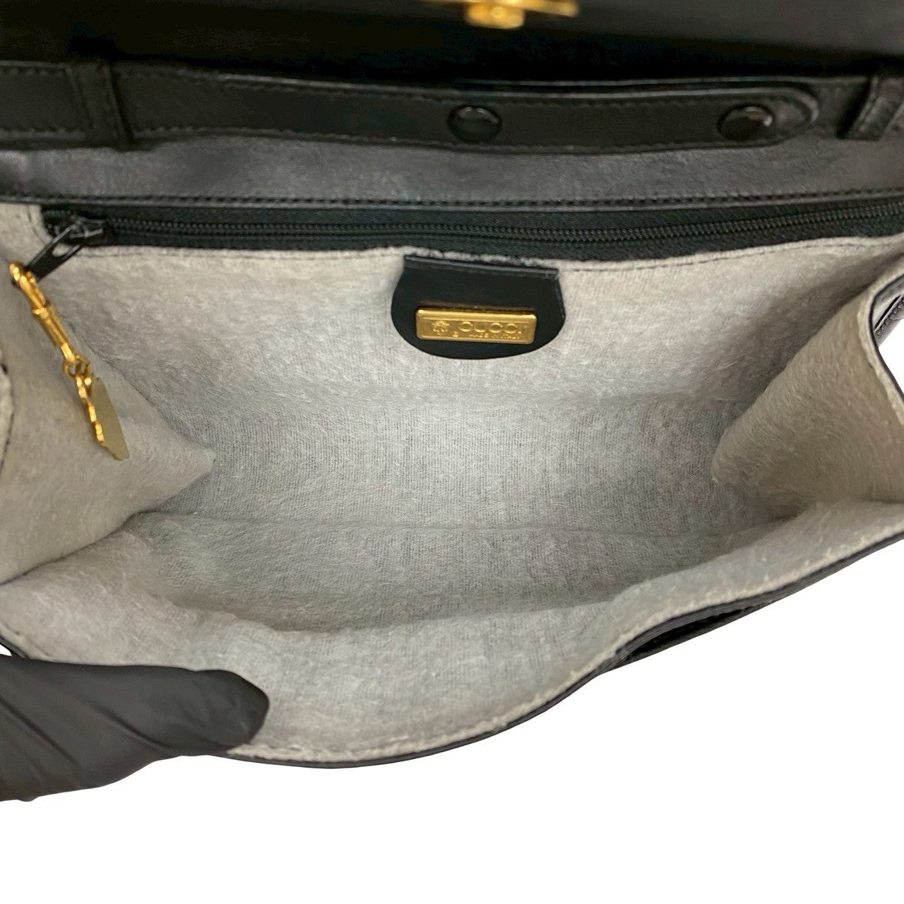 GUCCI Shoulder Bag leather black