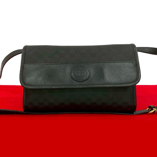 GUCCI Shoulder Bag leather black