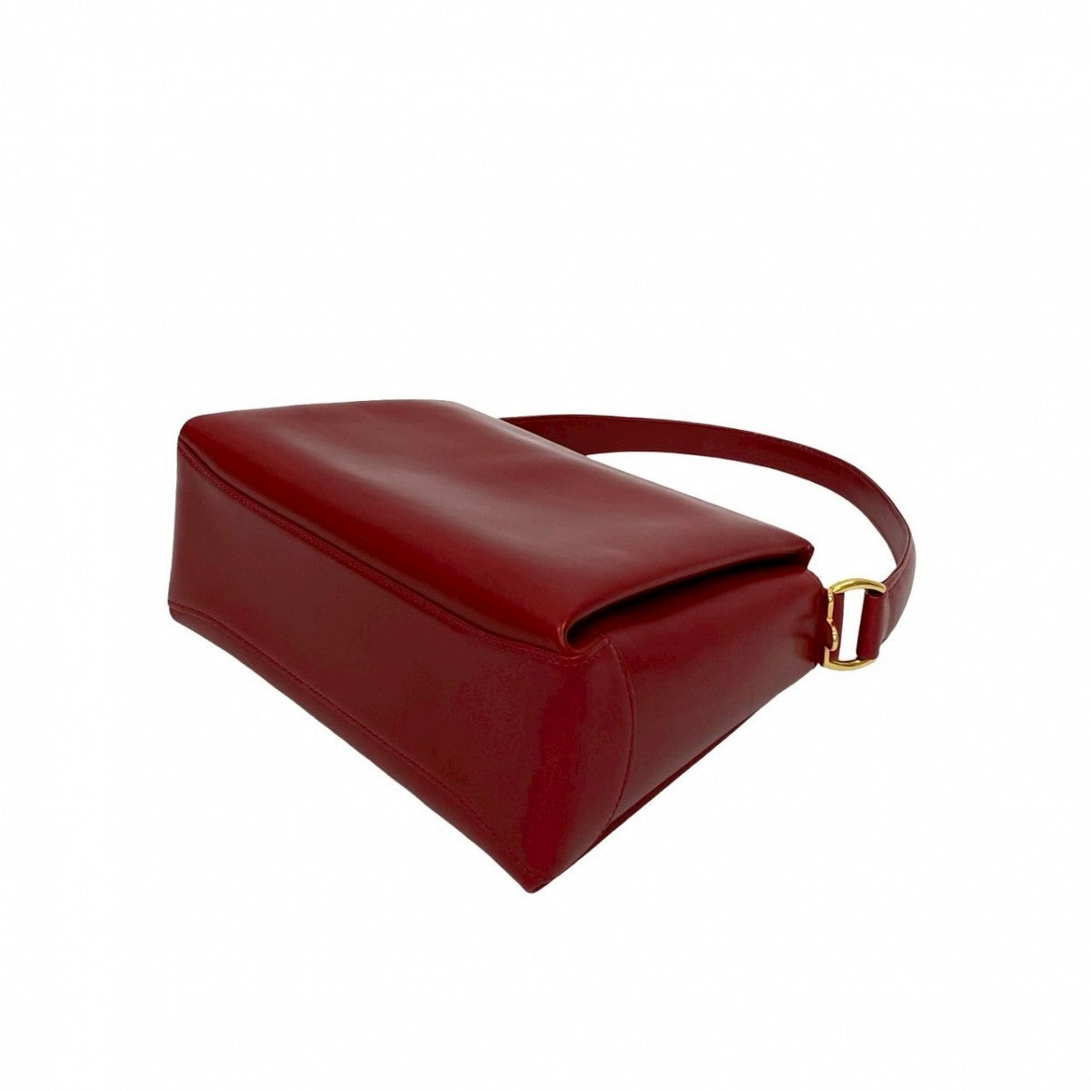 GUCCI Handbag Calfskin Red Bamboo