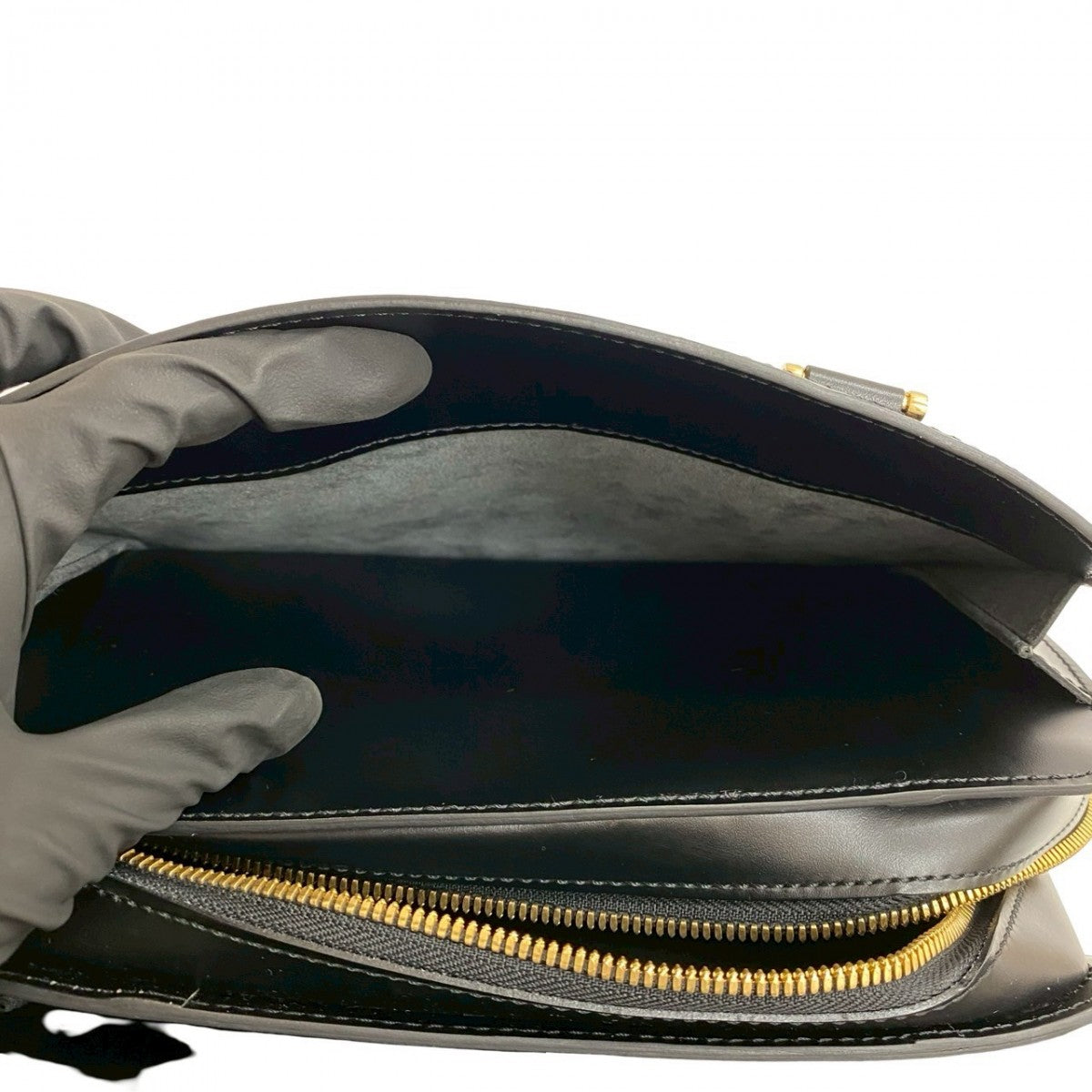 LOUIS VUITTON Handbag Epi Leather black Epi Ponneuf