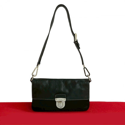 PRADA Shoulder Bag leather black