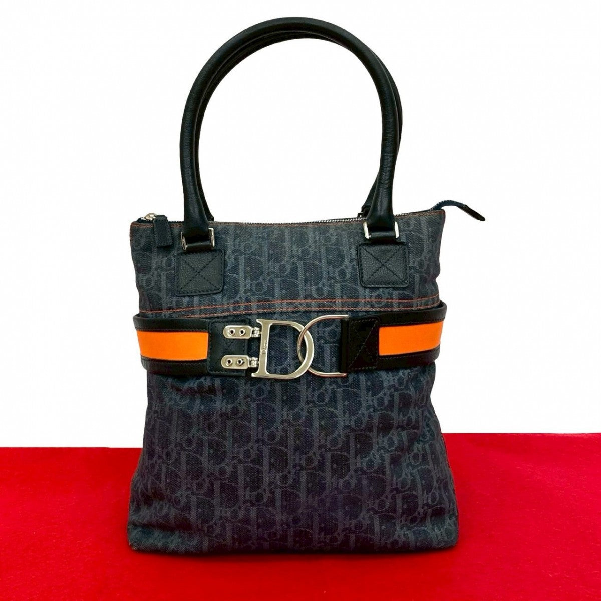 Dior Handbag denim Navy Dior Flight