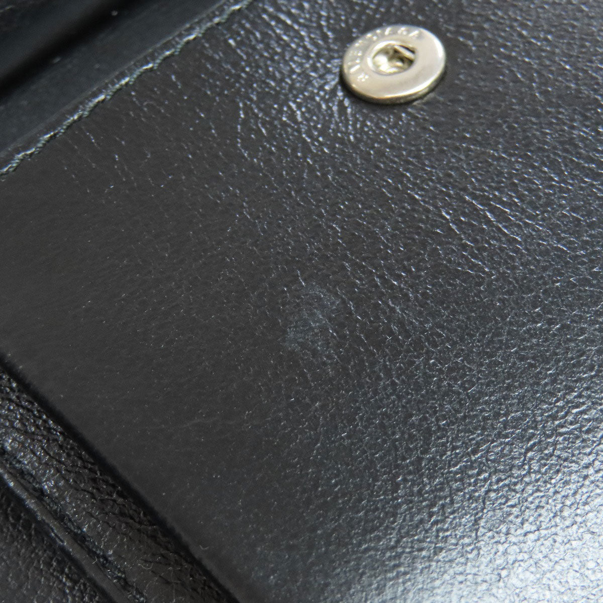 BALENCIAGA Bifold Wallet 594315 leather black logo mens Used Authentic