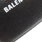 BALENCIAGA Bifold Wallet 594315 leather black logo mens Used Authentic