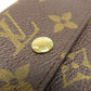 LOUIS VUITTON Coin case M61930 Monogram canvas Brown Portonet Plat Women Used Authentic