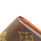 LOUIS VUITTON Coin case M61930 Monogram canvas Brown Portonet Plat Women Used Authentic