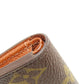 LOUIS VUITTON Coin case M61930 Monogram canvas Brown Portonet Plat Women Used Authentic
