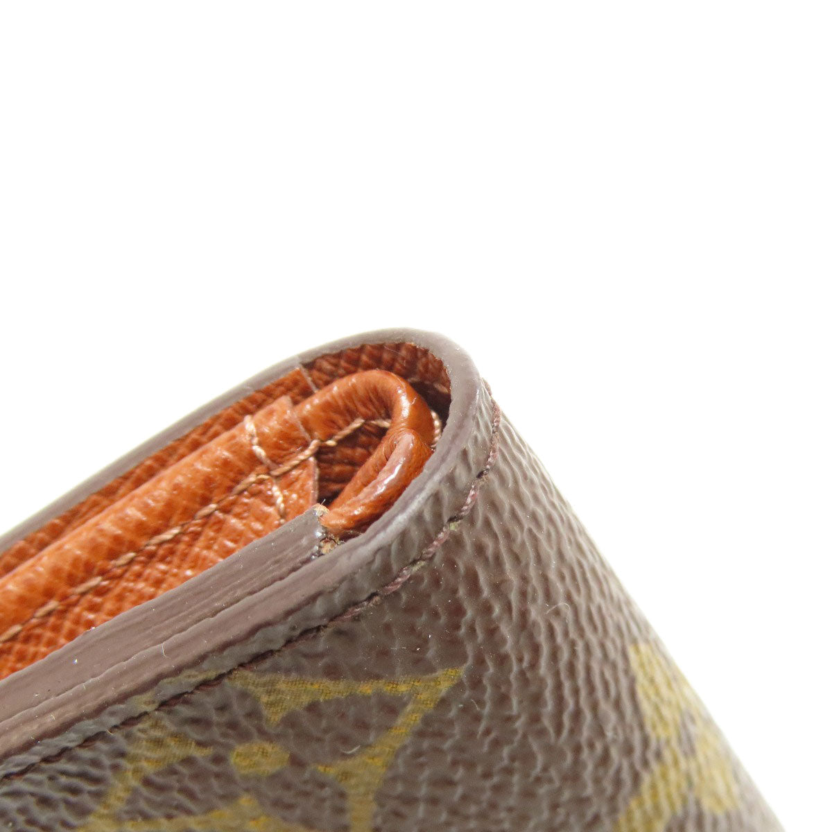 LOUIS VUITTON Coin case M61930 Monogram canvas Brown Portonet Plat Women Used Authentic