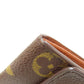 LOUIS VUITTON Coin case M61930 Monogram canvas Brown Portonet Plat Women Used Authentic
