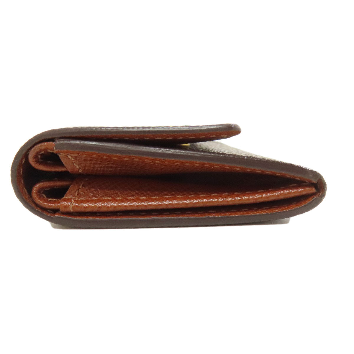 LOUIS VUITTON Coin case M61930 Monogram canvas Brown Portonet Plat Women Used Authentic