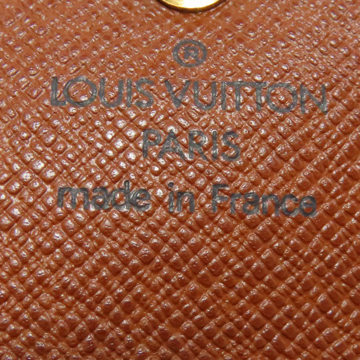 LOUIS VUITTON Coin case M61930 Monogram canvas Brown Portonet Plat Women Used Authentic