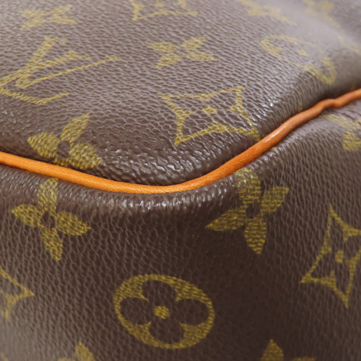 LOUIS VUITTON Tote Bag M47270 Monogram canvas Brown Deauville Women Used Authentic