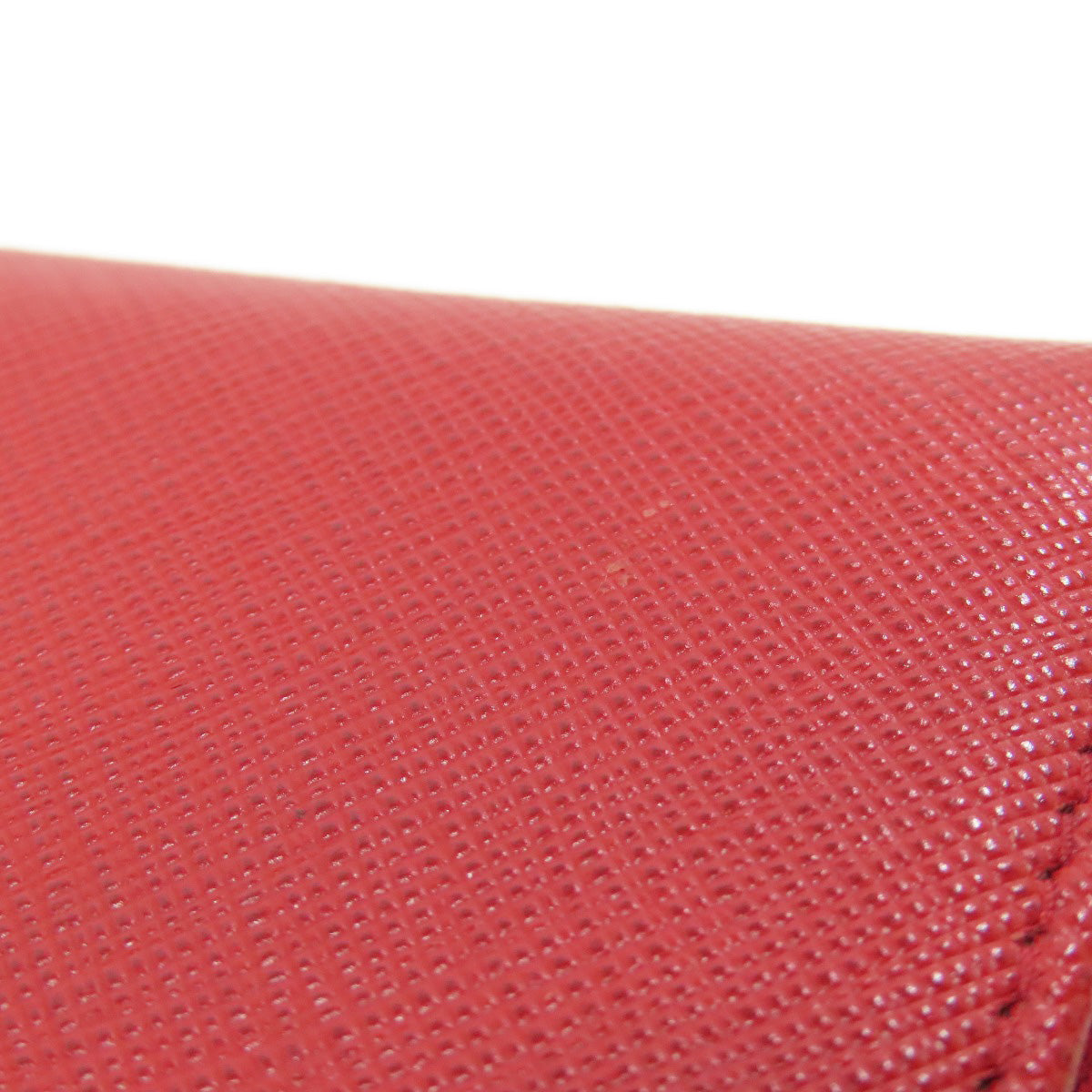 PRADA Long Wallet Purse Safiano Red logo Women Used Authentic