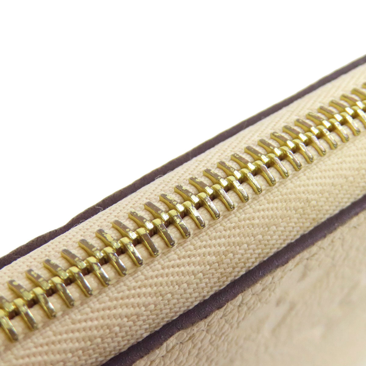 LOUIS VUITTON Long Wallet Purse M82212 Ann Platt white Zippy wallet Women Used Authentic