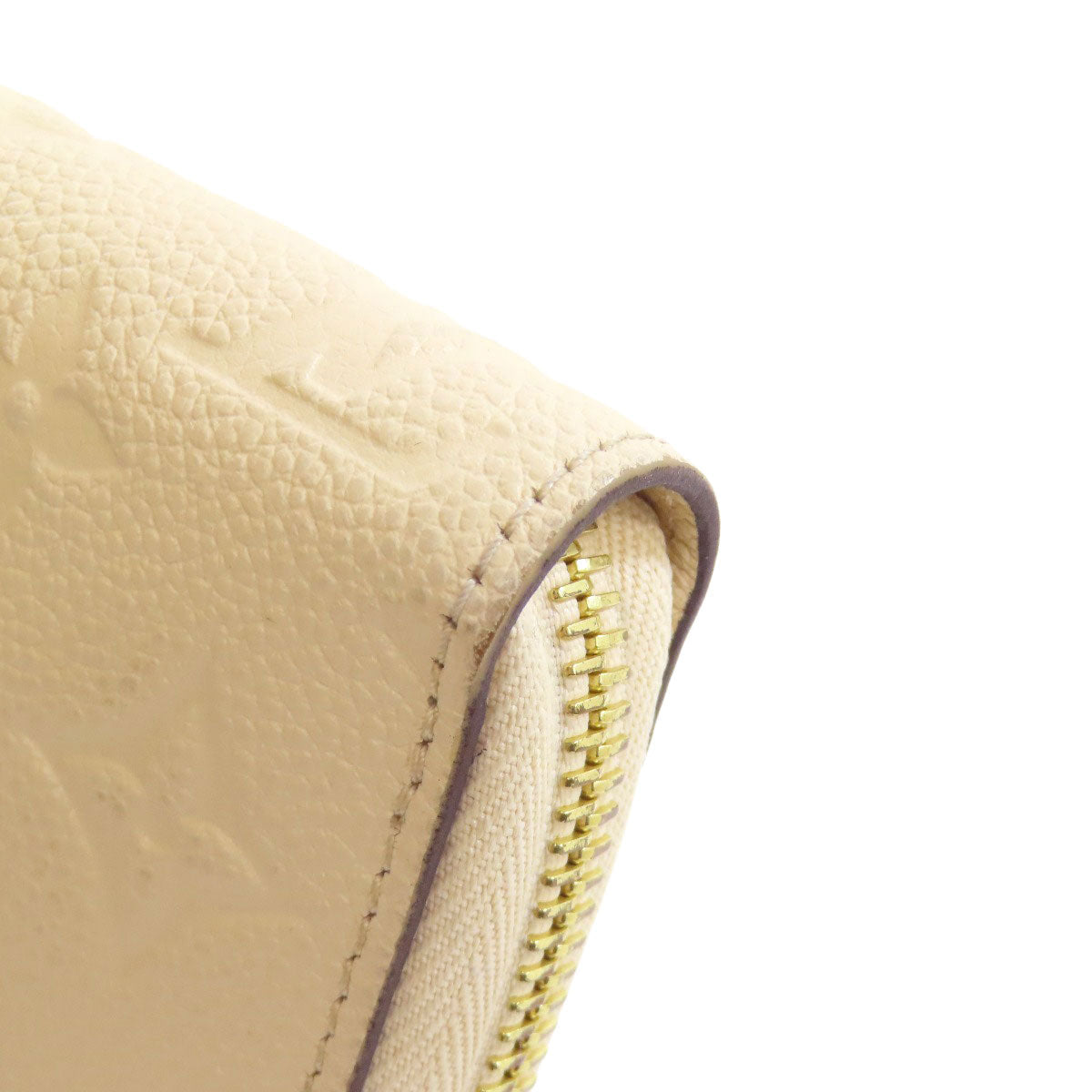 LOUIS VUITTON Long Wallet Purse M82212 Ann Platt white Zippy wallet Women Used Authentic
