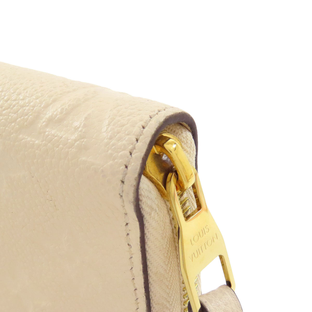 LOUIS VUITTON Long Wallet Purse M82212 Ann Platt white Zippy wallet Women Used Authentic