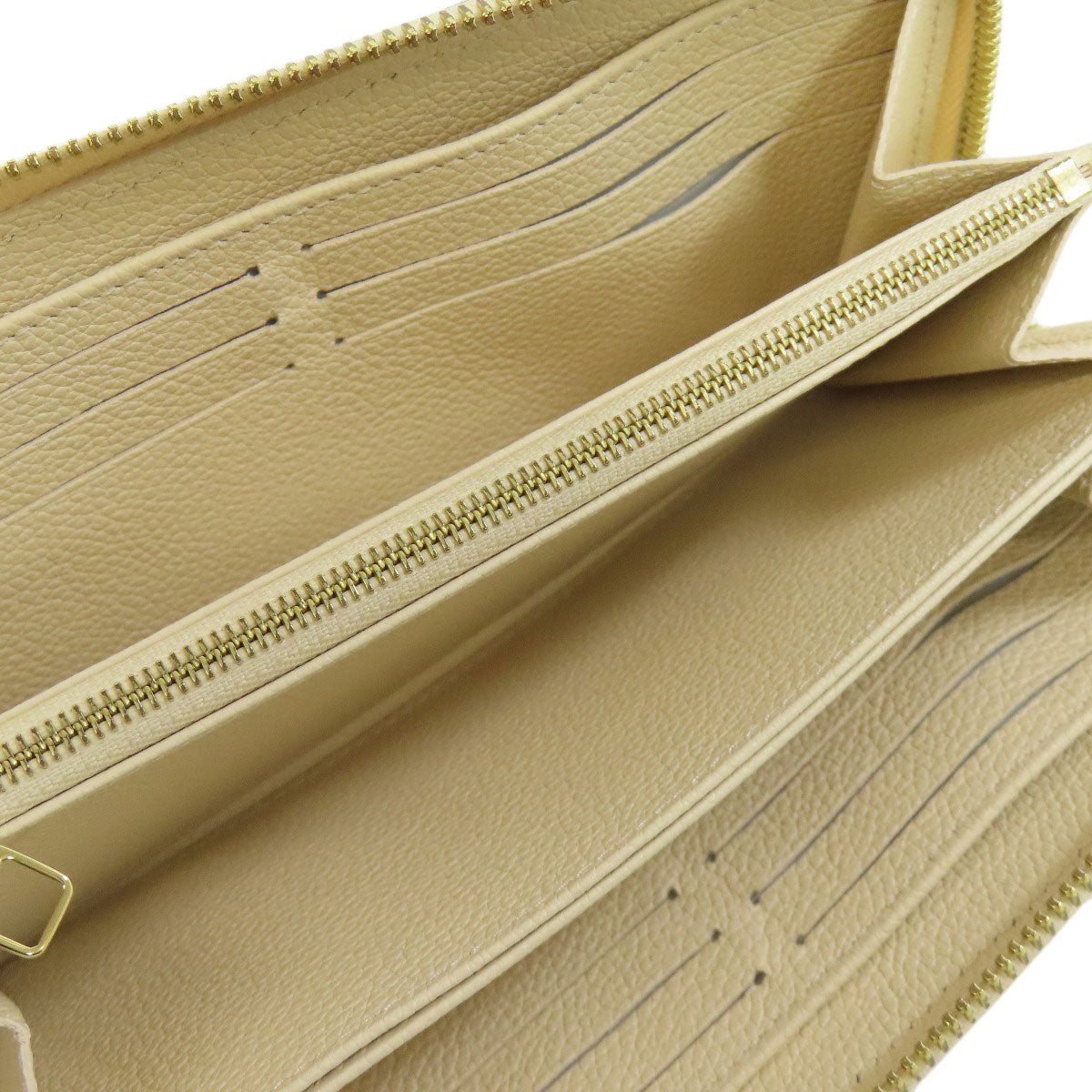 LOUIS VUITTON Long Wallet Purse M82212 Ann Platt white Zippy wallet Women Used Authentic