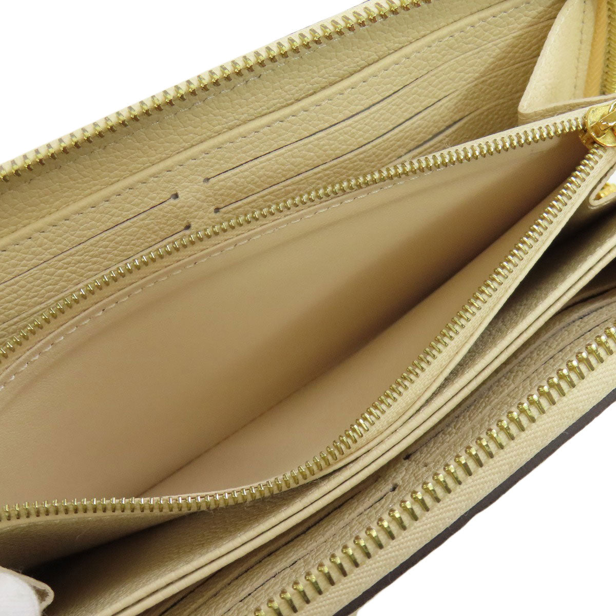 LOUIS VUITTON Long Wallet Purse M82212 Ann Platt white Zippy wallet Women Used Authentic