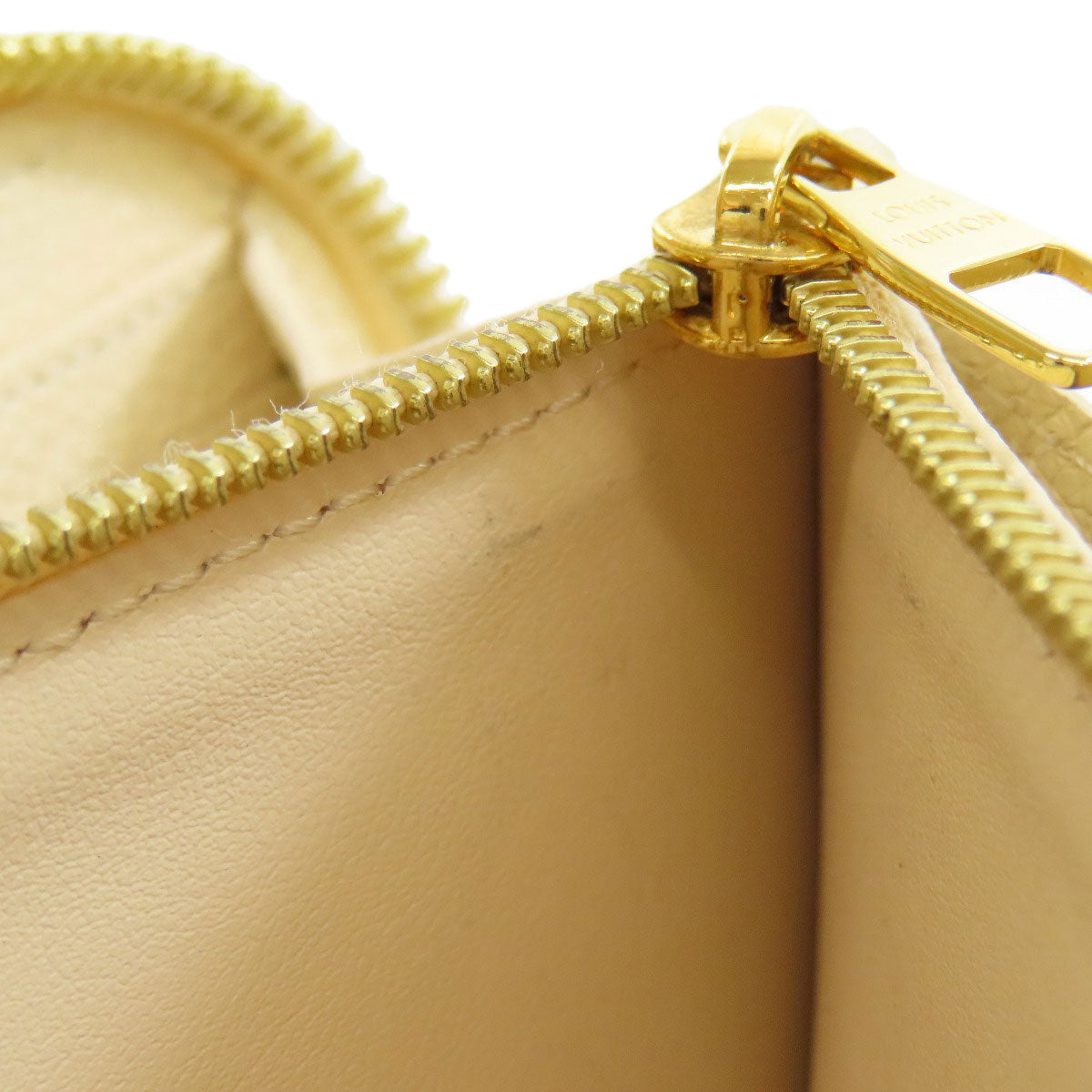LOUIS VUITTON Long Wallet Purse M82212 Ann Platt white Zippy wallet Women Used Authentic