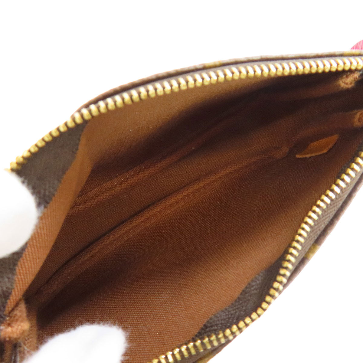 LOUIS VUITTON Accessory pouch M62087 Monogram canvas Brown Mini Pochettes & Accessories Giraffe Women Used Authentic