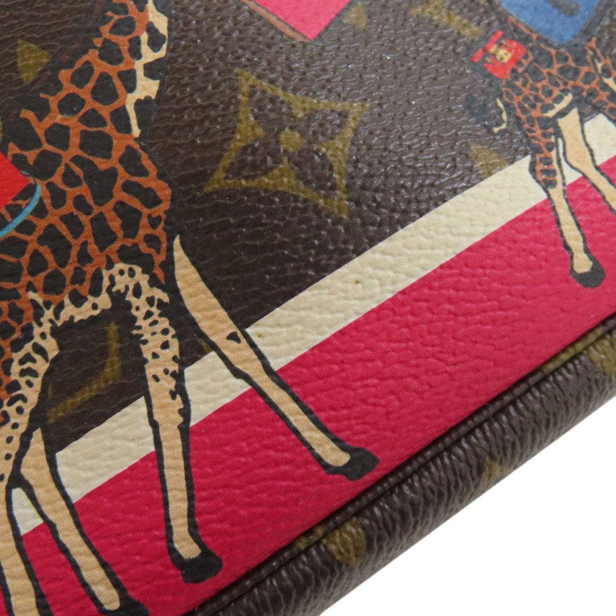 LOUIS VUITTON Accessory pouch M62087 Monogram canvas Brown Mini Pochettes & Accessories Giraffe Women Used Authentic