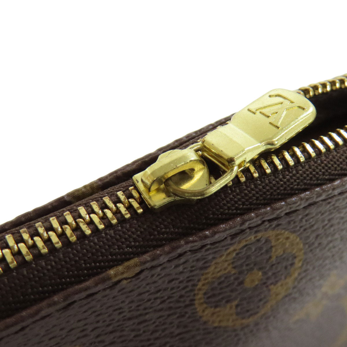 LOUIS VUITTON Accessory pouch M62087 Monogram canvas Brown Mini Pochettes & Accessories Giraffe Women Used Authentic