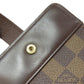 LOUIS VUITTON Bifold Wallet M61668 Damier canvas Brown Compact zip Women Used Authentic