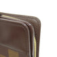LOUIS VUITTON Bifold Wallet M61668 Damier canvas Brown Compact zip Women Used Authentic