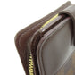LOUIS VUITTON Bifold Wallet M61668 Damier canvas Brown Compact zip Women Used Authentic