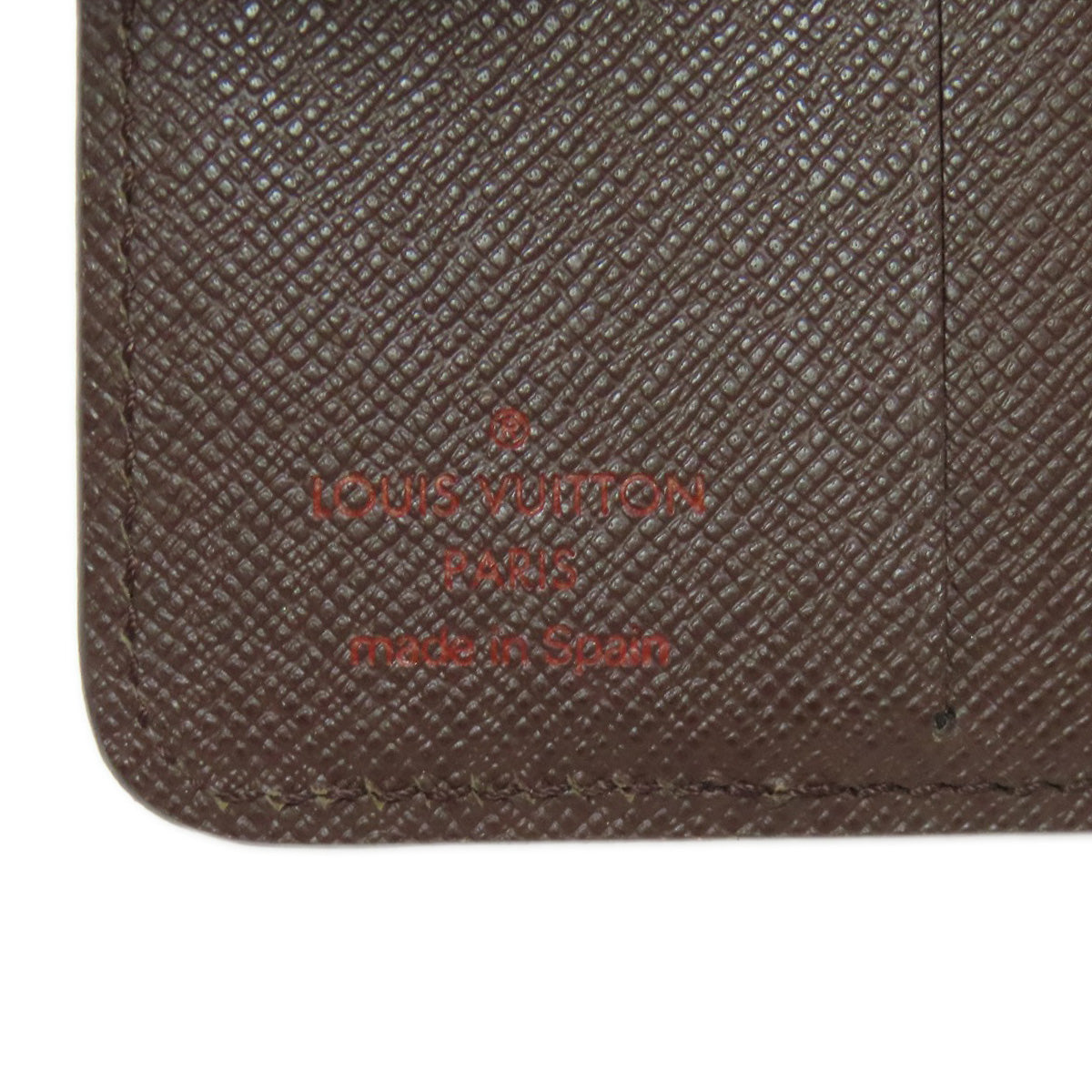 LOUIS VUITTON Bifold Wallet M61668 Damier canvas Brown Compact zip Women Used Authentic