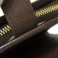 LOUIS VUITTON Bifold Wallet M61668 Damier canvas Brown Compact zip Women Used Authentic