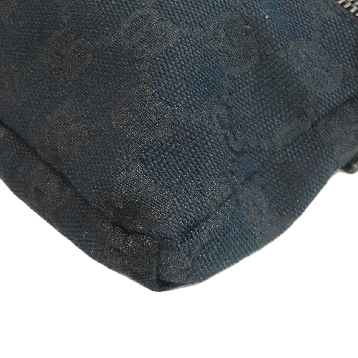 GUCCI Hip bag 162962 canvas black GG Women Used Authentic