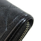 CHANEL Long Wallet Purse Grained Calfskin Skin black Matelasse Gold Metal