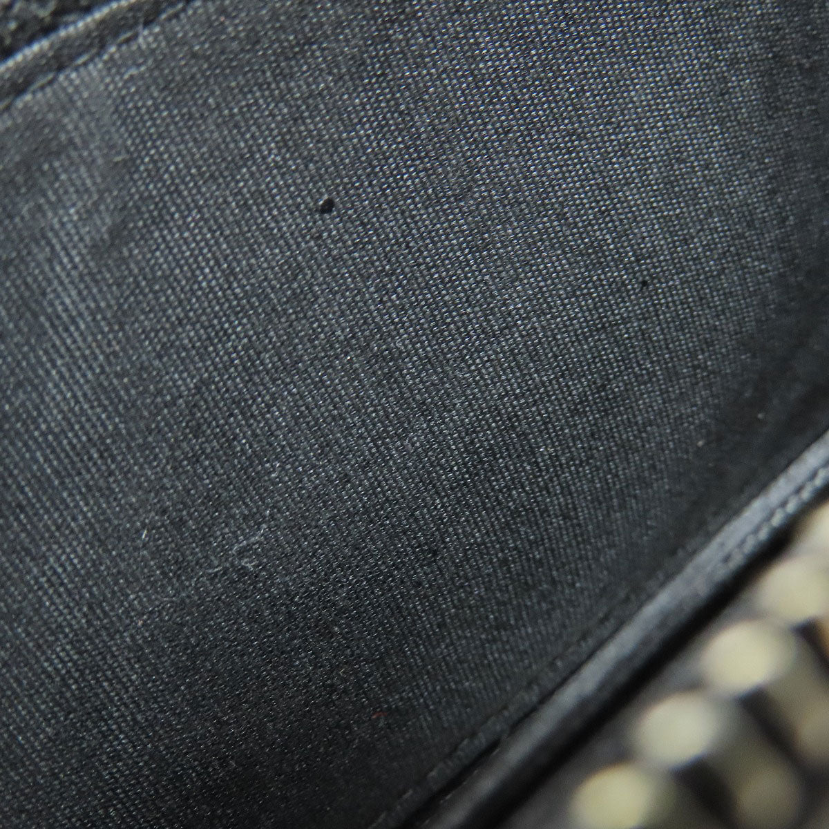 CHANEL Long Wallet Purse Grained Calfskin Skin black Matelasse Gold Metal