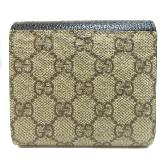 GUCCI Bifold Wallet 598587 leather black Double G Bicolor Medium Wallet Women Used Authentic