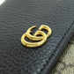 GUCCI Bifold Wallet 598587 leather black Double G Bicolor Medium Wallet Women Used Authentic