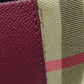 BURBERRY Shoulder Bag leather purple logo Women Used Authentic