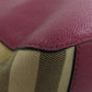 BURBERRY Shoulder Bag leather purple logo Women Used Authentic