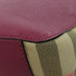 BURBERRY Shoulder Bag leather purple logo Women Used Authentic
