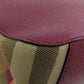 BURBERRY Shoulder Bag leather purple logo Women Used Authentic