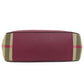 BURBERRY Shoulder Bag leather purple logo Women Used Authentic