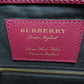 BURBERRY Shoulder Bag leather purple logo Women Used Authentic