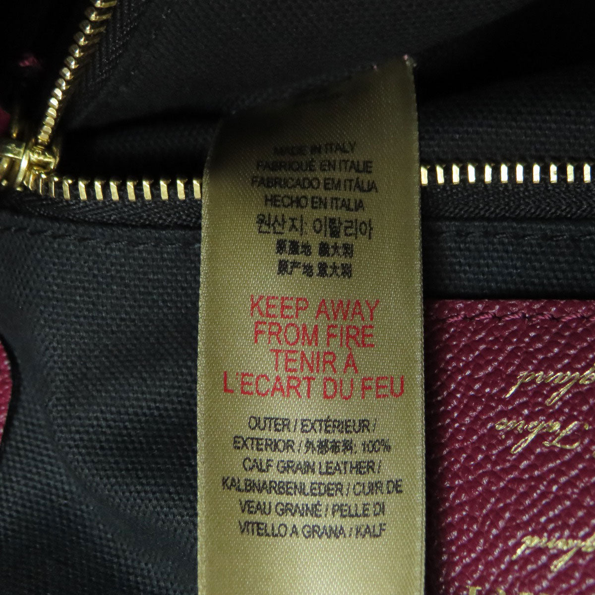 BURBERRY Shoulder Bag leather purple logo Women Used Authentic