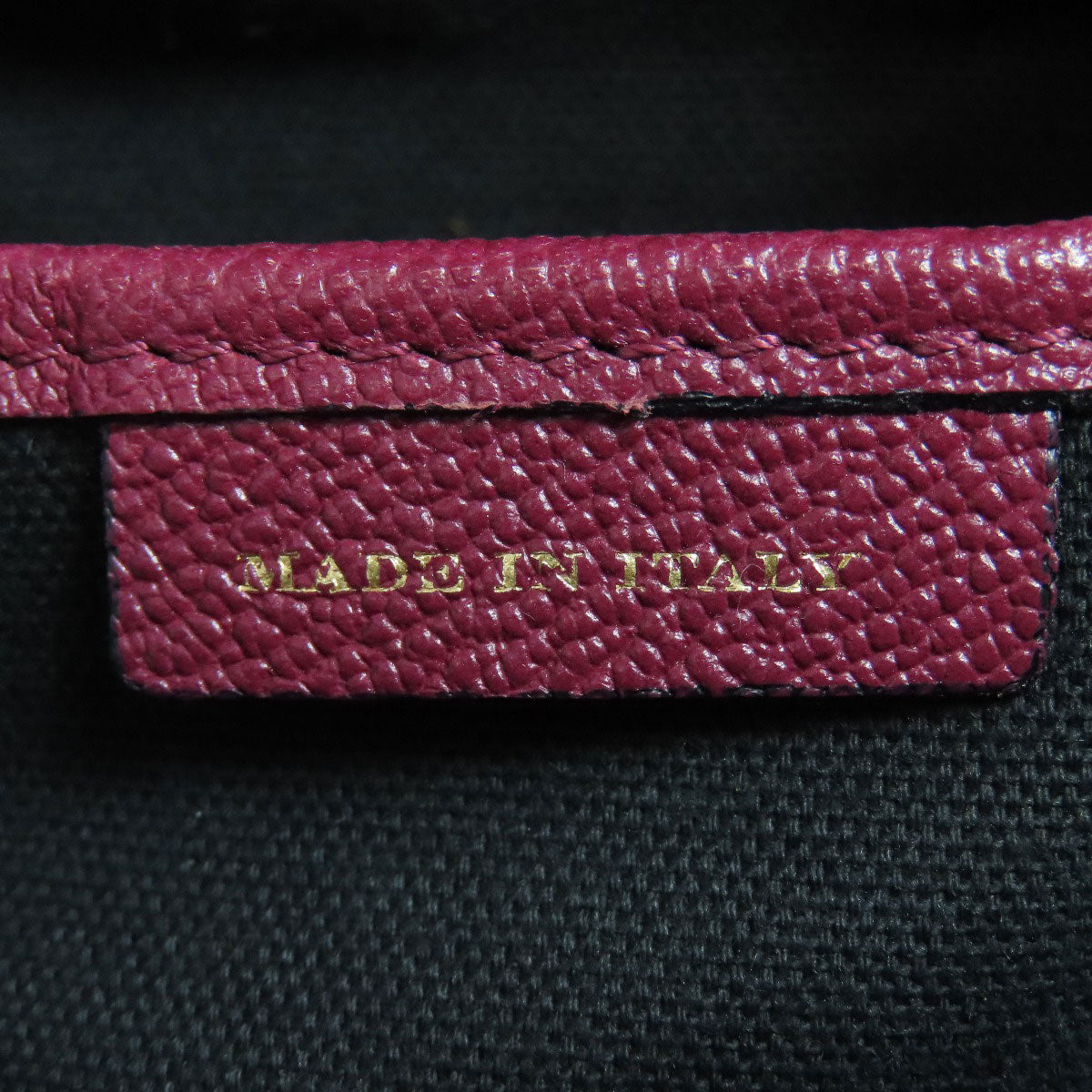 BURBERRY Shoulder Bag leather purple logo Women Used Authentic